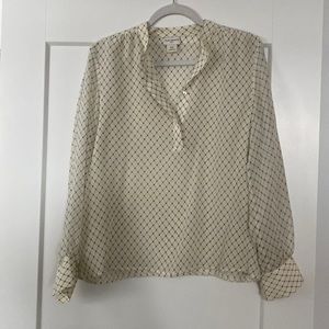 Club Monaco shirt. Size Medium cream and black